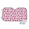 thumbnail image 2 of Lsque Hand Drawn Strawberry Car Windshield Sun Shade | Accordion Folding Style Auto Shade for Car Truck SUV Van | Blocks UV Rays Sun Visor Protector | Small, 2 of 7