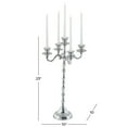 thumbnail image 4 of DecMode 5 Holder Silver Aluminum Metal Candelabra, 4 of 10