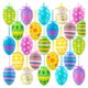 thumbnail image 2 of 24 huevos de Pascua colgantes, adornos de Pascua coloridos con cinta. A, 2 of 9