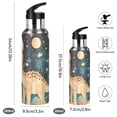 thumbnail image 2 of Yayeee 33oz Insulated Water Bottle Double Wall Stainless Steel with Flip Straw Lid, Dinosaur at Night, 2 of 7
