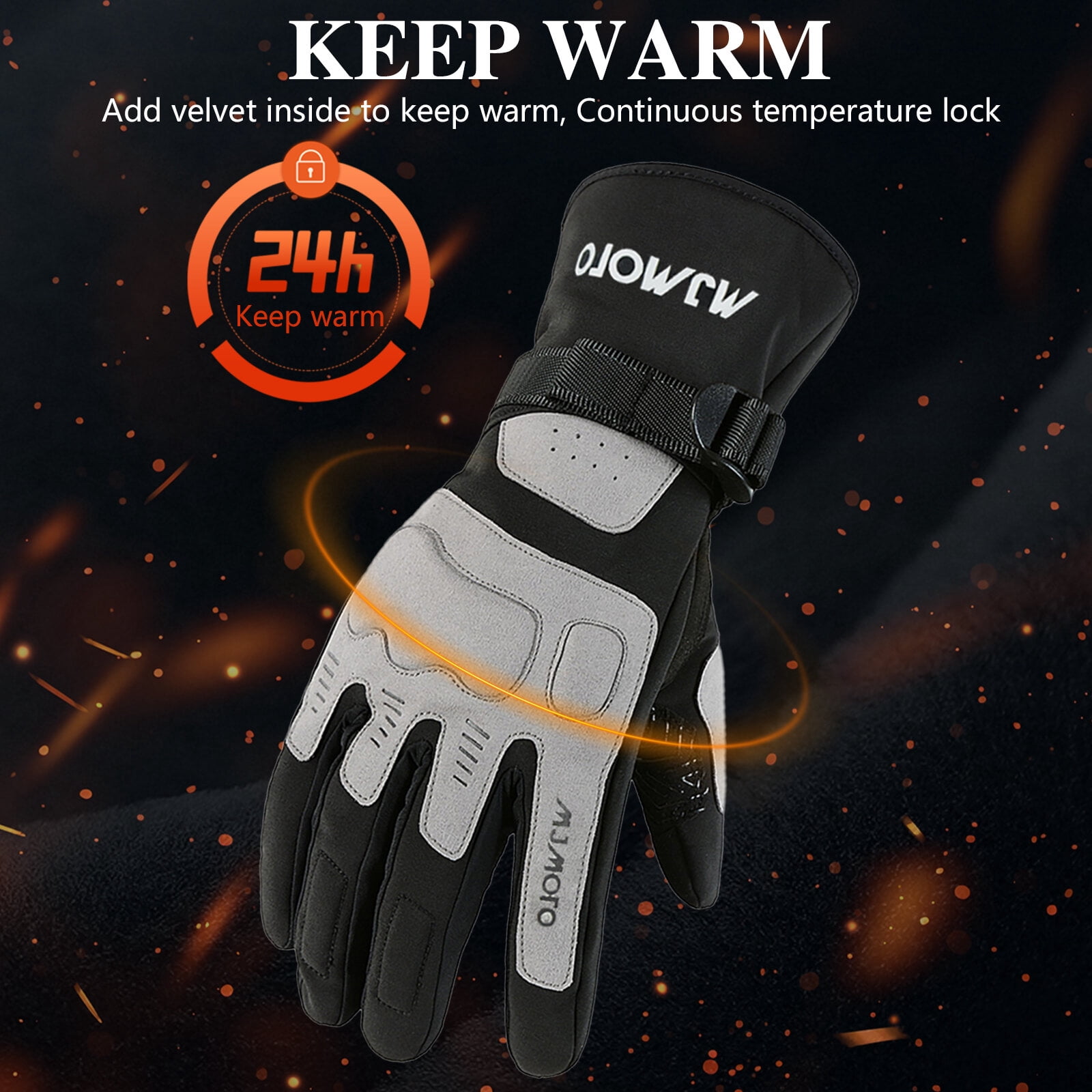 Autumn Winter Motorcycle Gloves For Men Women Windproof Keep Warm Motorbike Racing Gloves Touch Screen Moto Motocross Gloves CE Label