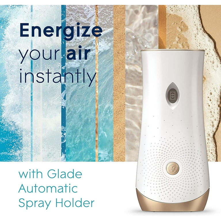 Glade Automatic Spray Refill and Holder Kit, Air Freshener for Home and  Bathroom, Clean Linen, 6.2 Oz, 2 Count