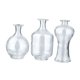 thumbnail image 2 of Juego de 3 jarrones de cristal pequeños para mesa, estilo moderno y minimalista, ideales para bodas. Claro, 2 of 9