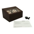 thumbnail image 5 of 4+6 Leather Auto Self-winding Watch Winder Storage Display Case Box Dual Motor, 5 of 54