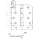 thumbnail image 4 of Bisagras para puerta Stone Harbor Hardware, 10 x 10 cm, níquel satinado, paquete de 2, 4 of 4