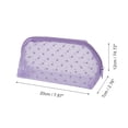 thumbnail image 2 of 1 Pc Mesh Flocking Heart Pattern Makeup Bag for Vacation Business Travel Purple Mesh Fabric, 2 of 6