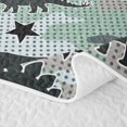 thumbnail image 5 of Feelyou Camo Green Star Dinosaur Silhouette Quilt King for Boys Girls, Prehistoric Wildlife King Coverlet Set, Green, 3-Piece, 5 of 7