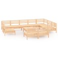 thumbnail image 2 of vidaXL 11 Piece Garden Lounge Set Solid Wood Pine, 2 of 8