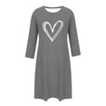 thumbnail image 5 of Khunlpohl 3/4 Sleeve Nightgown for Women Round Neck Sleepwar Shirts Soft Comfy Loungewear Nightshirts, 5 of 6