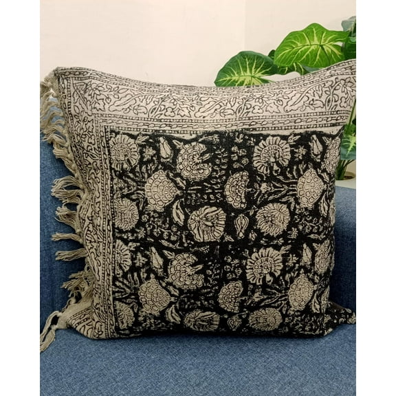A And E Textiles House Pillow Cover Cushion cover All Size and Sofa Throw Home Decor Handmade Pillow Cover Indian | Modern Pillow Handblock print Handmade Throw