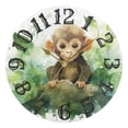 thumbnail image 5 of Monkey Leaves 10 inch Wall Clocks Non Ticking Easy to Read Battery Decorative for Home Bathroom Kitchen Bedroom Living Room, 5 of 8