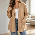 thumbnail image 5 of Iroehba Womens Cardigan Plus Size Long Sleeve Open Front Solid Color Relaxed Cut Casual Outerwear with Pockets for Everyday Wear, 5 of 9