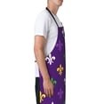 thumbnail image 2 of Uemuo Purple Mardi Gras Pattern Waterproof Apron Adjustable Dishwasher Apron- Apron for Women Men Heavy Duty Work Apron for Dishwashing Chemical Lab, 2 of 9