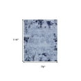 thumbnail image 2 of 7' X 10' Light Blue and Black Abstract Power Loom Area Rug, 2 of 4