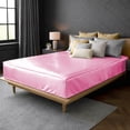 thumbnail image 2 of Silk Zip On Fitted Sheets Cal King Size 72X84 - Includes 2 Zip On Sheets +1 Bottom Fitted Base - Fit's 16” In Deep Pocket - Easy to Use,Soft,Smooth -Fitted Sheet -Babypink - Color, 2 of 9