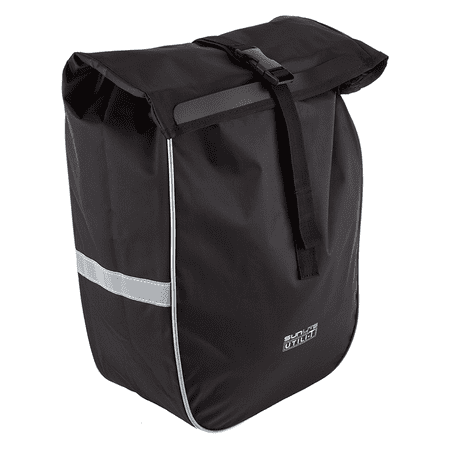 Sunlite Utili-T Waterproof Rear Bicycle Pannier Bag Black Reflective for (Best Pannier Racks For Touring)