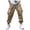 Khaki, variant on Cargo Pants for Men Elastic Waist Drawstring Joggers Hiking Pants with Pockets Size L2