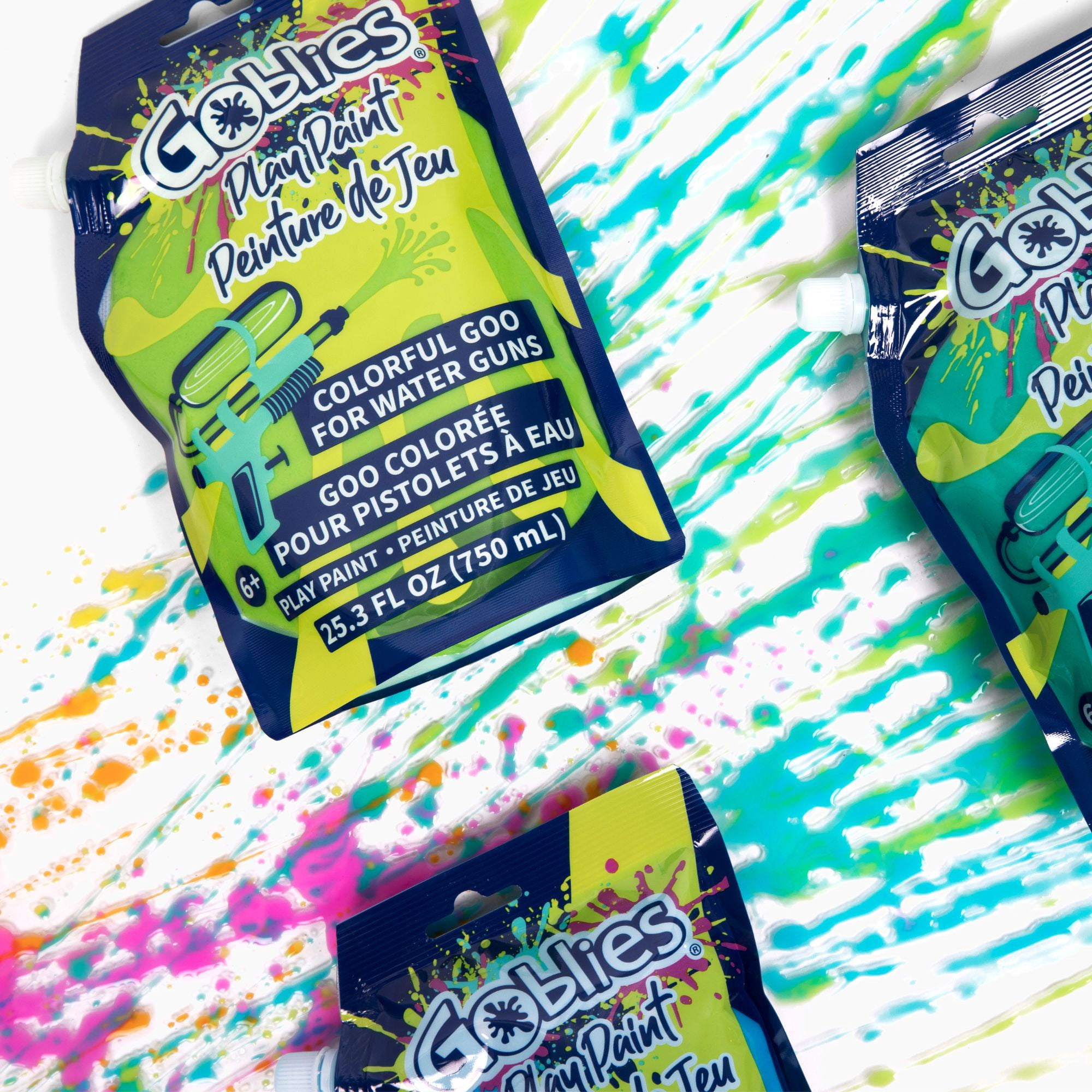 Goblies Play Paint for Water Guns - Party Pack 12pk Green, Pink, Yellow