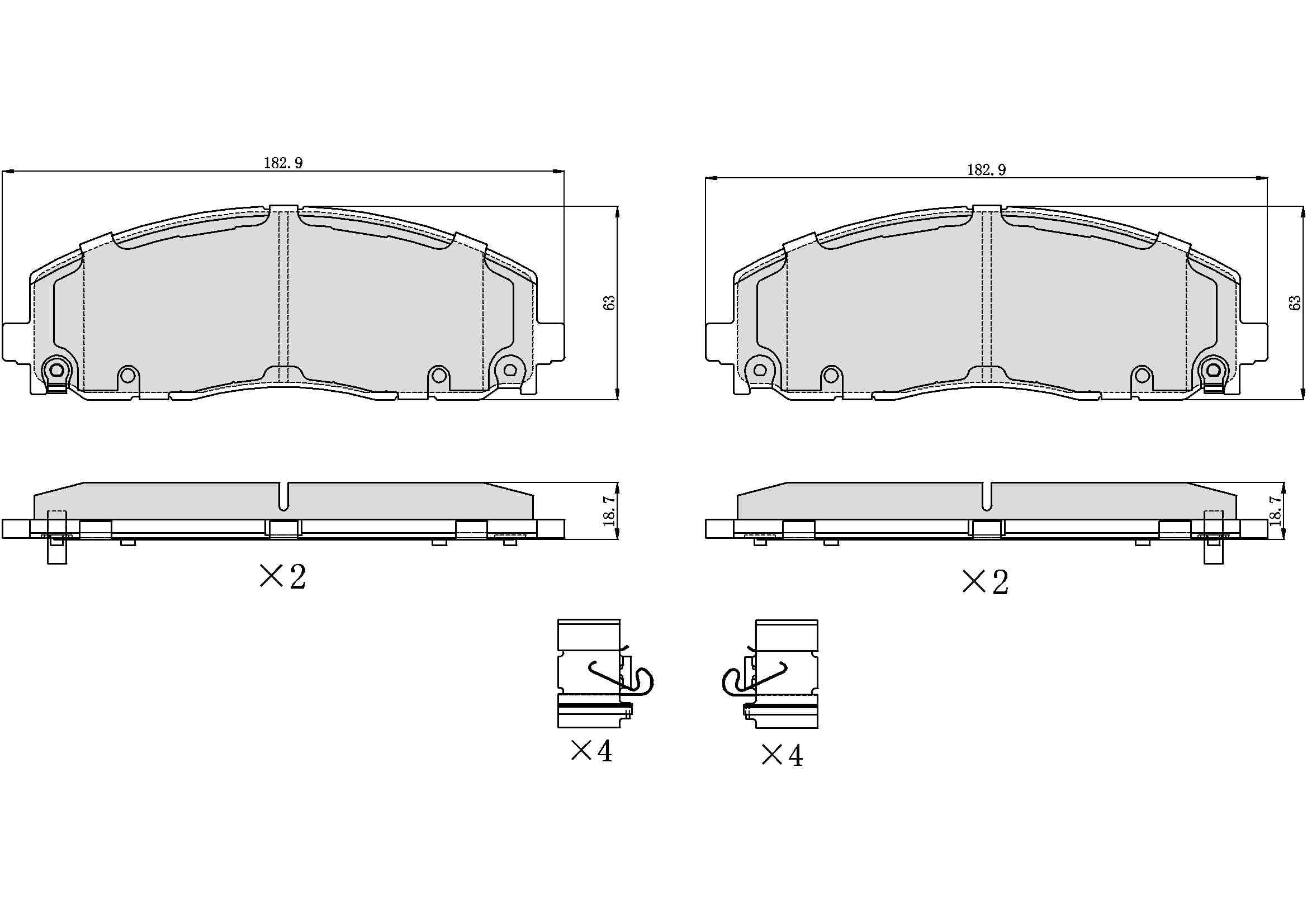 Winstop Brake Pad Set, Front WS.1589.0.C, Dodge Grand Caravan 2020-2012