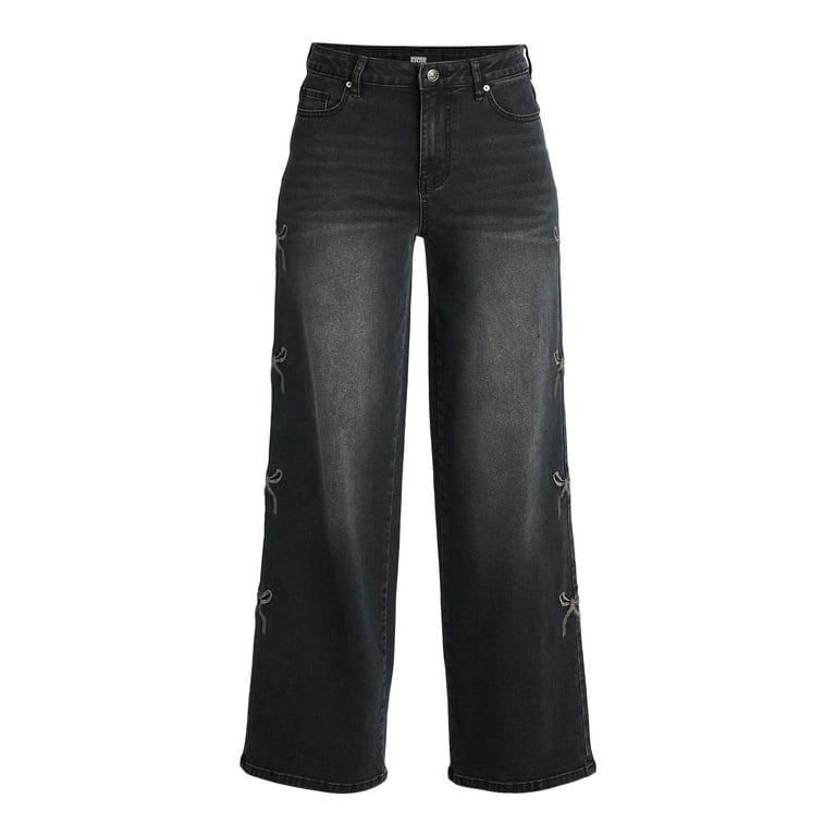 ☆【 】☆Women's 90'S Straight Fit Black Deni.m☆ Women's Mid Rise 90s Straight Jean | Women's Bottoms