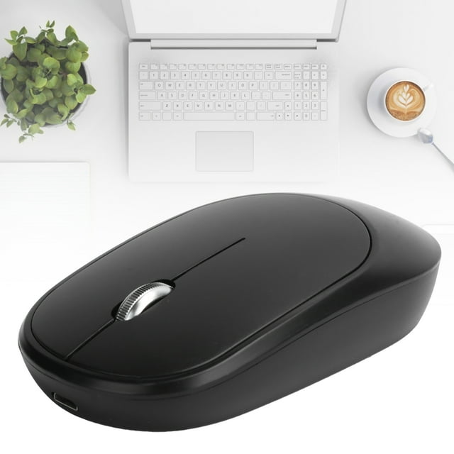 Chargable Mouse, Portable Convenient Practical Mouse for Desktop for Notebook for Office for Home White,Purple,Black,Silver
