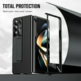 thumbnail image 6 of Allytechgroup Galaxy Z Fold 6 Case with Build in Screen Protector, PU Leather Slim Fit Kickstand Shockproof Luxury Bumper Phone Case Cover for Samsung Galaxy Z Fold 6 - Black, 6 of 7