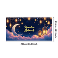 thumbnail image 6 of Ramadan Mubarak Celebration Lantern Lights Backdrop Banner Islamic Decorations Festive Background Eid Mubarak Party Supplies Photography Props, 6 of 8