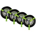 thumbnail image 2 of VULCAN Wheel Dolly Tire Harness with Universal O-Ring - 2 Inch x 96 Inch - 4 Pack - High-Viz - 3,300 Pound Safe Working Load - Straps Only - Ratchets Sold Separately, 2 of 3