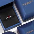 thumbnail image 5 of Gem Stone King PLAT-900 Platinum Red Rhodolite Garnet Engagement Ring for Women | 0.90 Cttw | Oval 7X5MM | Gemstone January Birthstone | Size 8, 5 of 6