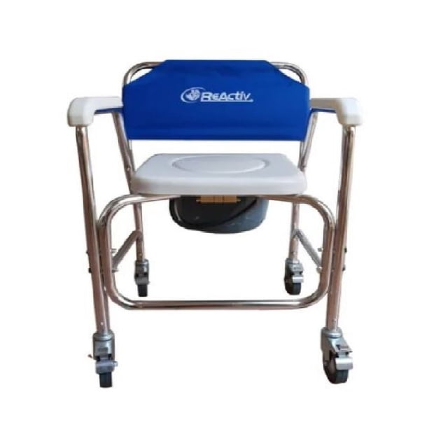 Silla Baño Comodo Discapacitados De Aluminio Con Ruedas ReActiv R219091