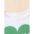 thumbnail image 4 of Faithtur Ensemble de Vêtements d'Été pour Bébé Fille Imprimé Trèfle Manches Courtes Col Rond Barboteuse Shorts Taille Élastique Bandeau 3 Pcs, 4 of 9