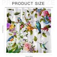 thumbnail image 6 of Hummingbird Shower Curtain for Bathroom, Spring Flower Green Leaves Shower Curtain Set Home Bathroom Decor Art Waterproof Fabric Bathtub Curtain with 12 Hooks 72x72 inches, 6 of 6