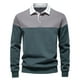 thumbnail image 2 of pstuiky manga larga para hombre, Blusa/camiseta informal de manga larga con cuello vuelto de color liso para hombre camisetas de hombre m, 2 of 9