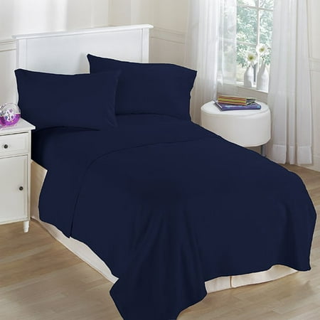 No Boundaries Navy Jersey Bed Sheet Set, 1 Each