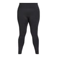 thumbnail image 5 of Feathers Women's and Women's Plus Size High Waisted Seamless Fleece Leggings, 26” Inseam, 2-Pack, 5 of 7