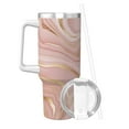 thumbnail image 2 of Fotbe Rose Gold Glitter Splatter Pattern 40oz Ice Bully With Handle And Straw Stainless Steel Vacuum Insulated Cup And 2 In 1 Straw Lid, 2 of 8
