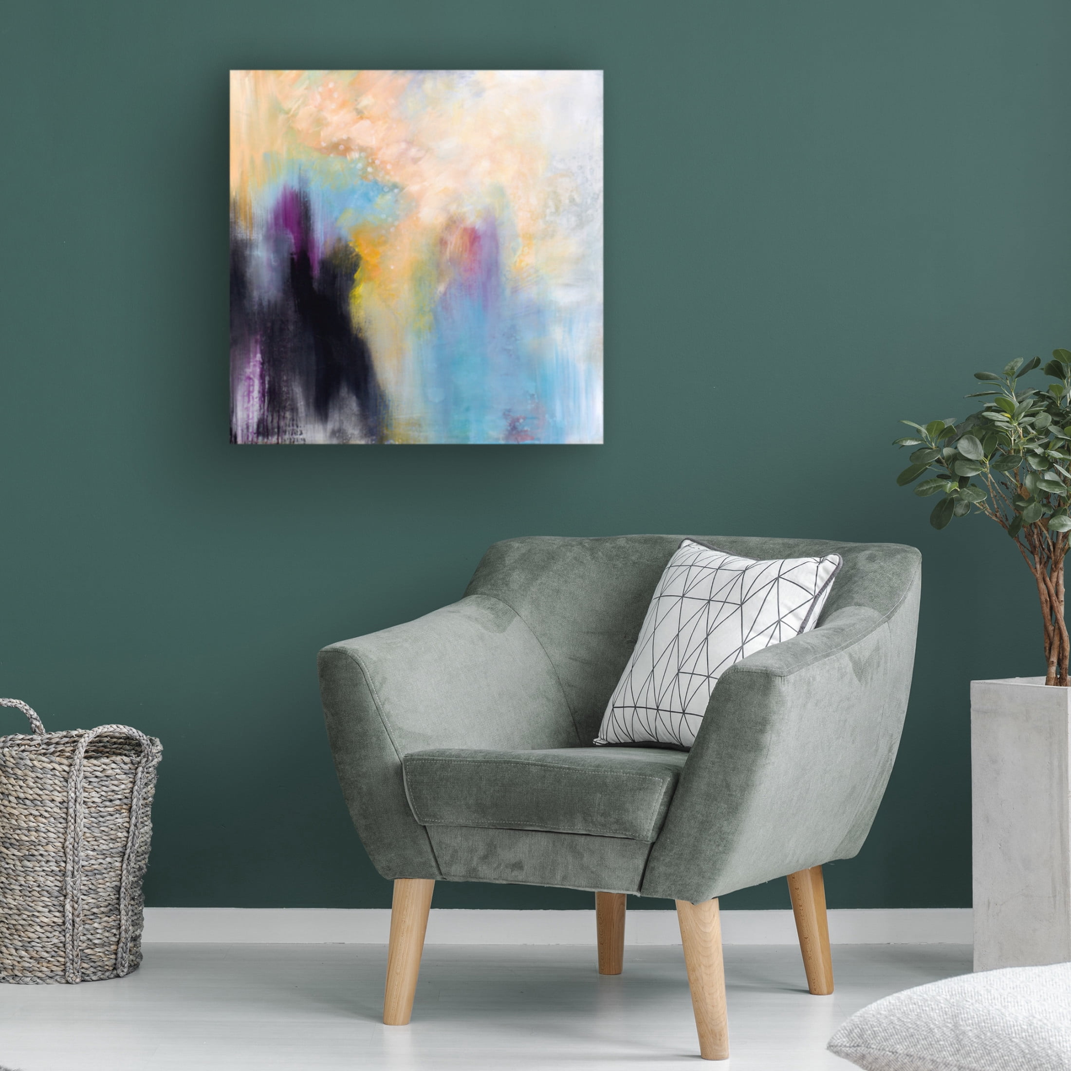 Canvas Wall Art - Karen Hale 'Big Splash' Wall Art for Living Room, Bedroom, or Office Décor by Trademark Fine Art - 14 x 14 Inches