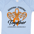 thumbnail image 4 of Inktastic Leukemia Awareness Staying Strong Together and Orange Ribbon Boys or Girls Baby Bodysuit, 4 of 5