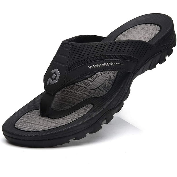 Men's Flip Flops with Wide Strap, Non-Slip Thong Sandals Slides