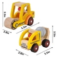 thumbnail image 2 of Juguetes de coche de madera KIDS TOYLAND 2 juguetes de vehículo para bebés 12 a 18 meses (camión de cemento + coche de rodillo de carretera), 2 of 4
