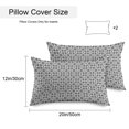 thumbnail image 2 of Black Grey Boho Outdoor Pillow Covers 20x12 Inch Lumbar Pillow Covers Set of 2 Waterproof Decorative Throw Pillow Cases Farmhouse Country Flowers Plaid Textured Cushion Covers for Patio Furniture, 2 of 8