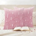 thumbnail image 3 of Red Ombre Outdoor Waterproof Pillow Covers, Farmhouse Stripes Modern Abstract Art Decorative Square Throw Pillowcase Sofa Cushion Sham for Patio/Couch/Chair, 26"x26" 2 Pack, 3 of 8