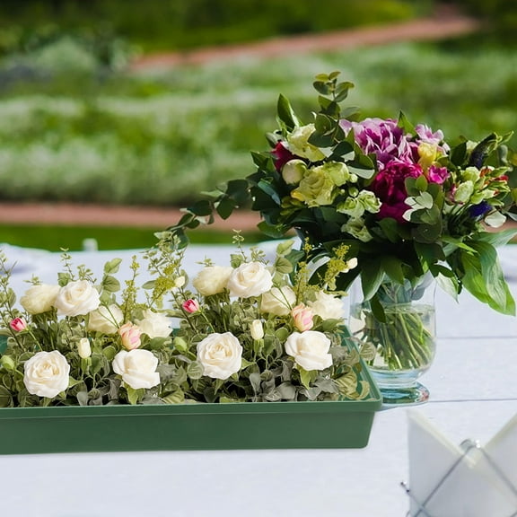 4 Pcs Plastic Tray for Flower Arrangements Floral Mud Tray for DIY Flower Arrangement Centerpiece Trays Flower Arrangement Supplies