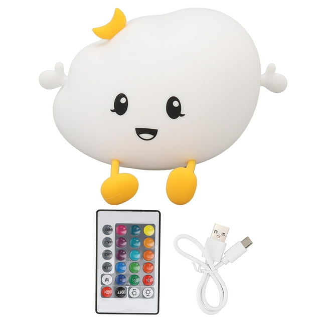 Veilleuse Bébé Mignonne Protection des Yeux Contrôle des Taches Support de Téléphone Coloré Petite Lampe de Chevet avec Télécommande