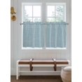 thumbnail image 6 of Haze Blue Half Window Curtains 24 Inches Long, Farmhouse Burlap Solid Blue Color Modern Linen Texture Window Treatment Curtain Drapes, Short Curtains Tiers for Kitchen Over Sink, 27.5"x24", 2 Panels, 6 of 7