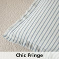 thumbnail image 2 of Pack of 2 Light Blue Pillow Covers 20x20 Inch Striped Farmhouse Couch Spring Throw Pillow Covers with Fringe Chic Cotton Decorative Cushion Covers for Sofa Living Room Bed Outdoor Home Decor, 2 of 15