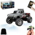 thumbnail image 1 of HAOAN Mini Rc Monster Truck  1/64 Scale Monster Truck Remote Control Car with Lights  2.4Ghz Remote Control Rechargeable Mini Monster Truck Rc  Alloy Rc Semi Truck  Speed Adjustable, 1 of 7