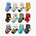 thumbnail image 2 of HCNTES Toddlers Boys Girls Socks Set Kids Socks Set Children 1T 2T 3T 4T 5T 6T 7T Summer Crew Socks Set Daily School Activities Socks(Z01-F,0-1 Years), 2 of 4