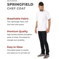 thumbnail image 3 of Chef Works Men's Springfield Chef Coat, White Chef Jacket with Cool Vent Side Panels, 4XL, 3 of 5