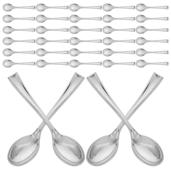 Raindrops Disposable Dessert Spoons Plastic Single-Use Kitchen Cutlery Convenient and